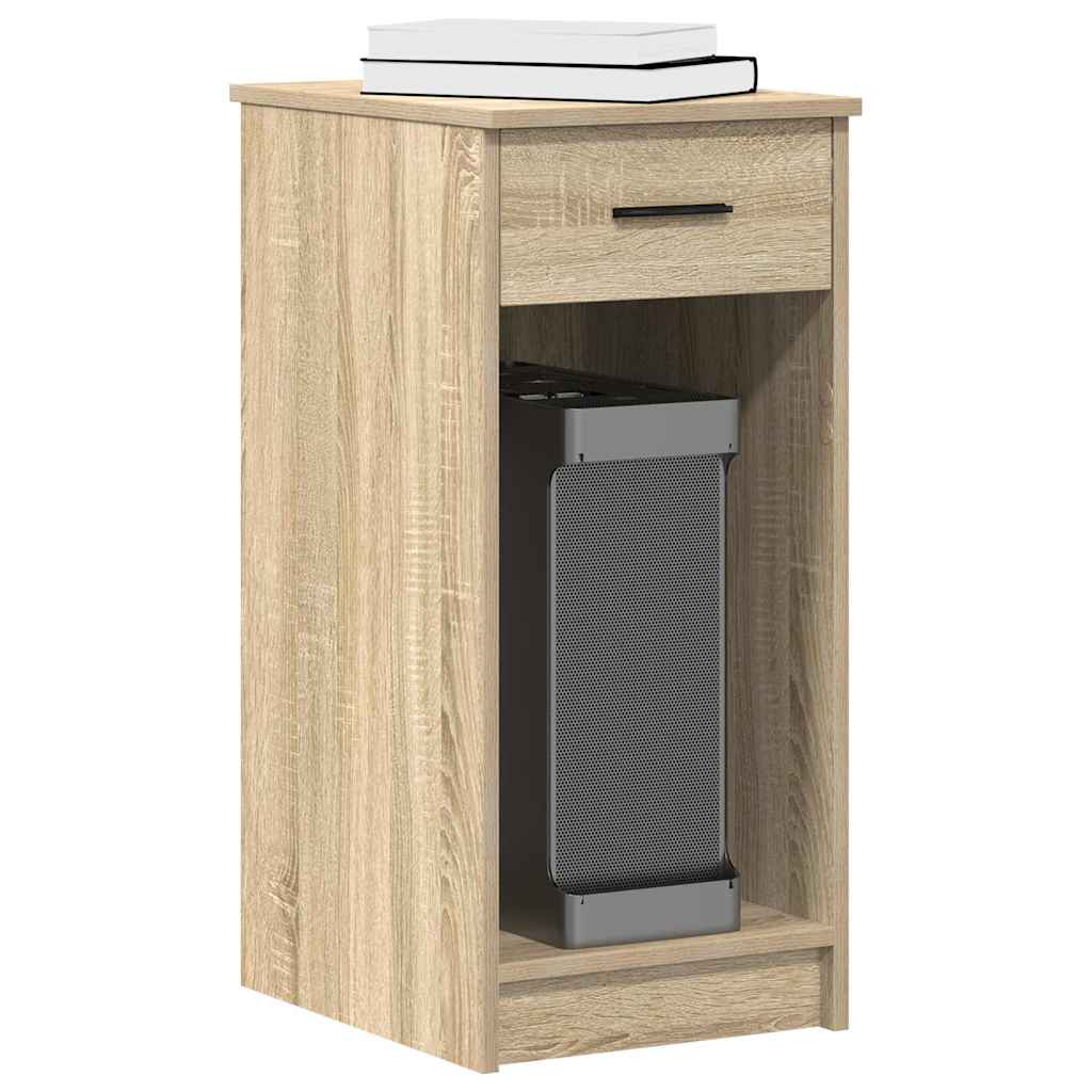 vidaXL Support de tour d'ordinateur et tiroir chêne sonoma 35x45x77 cm