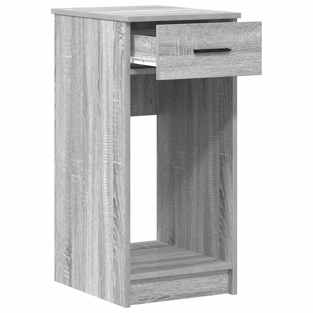 vidaXL Support de tour d'ordinateur et tiroir sonoma gris 35x45x77 cm