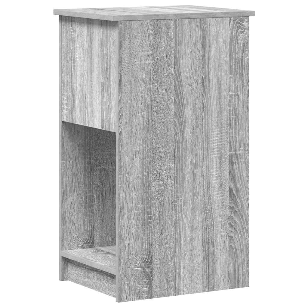 vidaXL Support de tour d'ordinateur et tiroir sonoma gris 35x45x77 cm