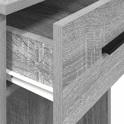 vidaXL Support de tour d'ordinateur et tiroir sonoma gris 35x45x77 cm