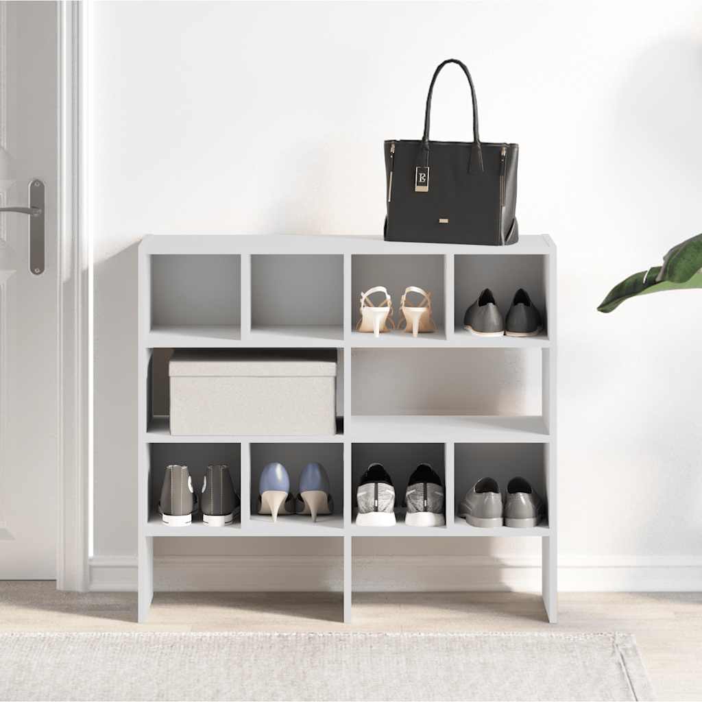 vidaXL Étagères à chaussures empilables 2 pcs blanc 89,5x30x40 cm