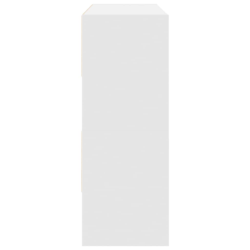 vidaXL Étagères à chaussures empilables 2 pcs blanc 89,5x30x40 cm