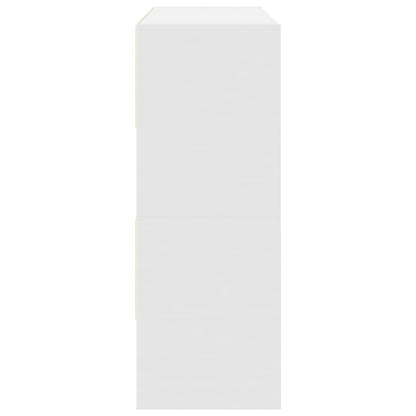 vidaXL Étagères à chaussures empilables 2 pcs blanc 89,5x30x40 cm