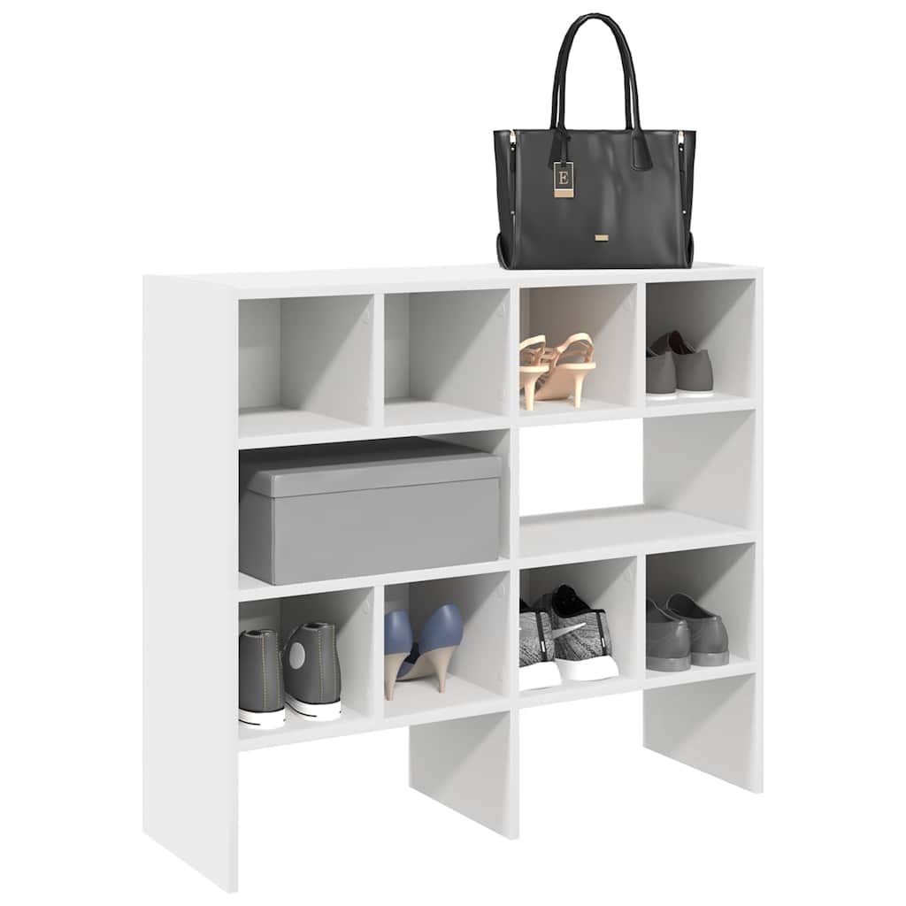 vidaXL Étagères à chaussures empilables 2 pcs blanc 89,5x30x40 cm