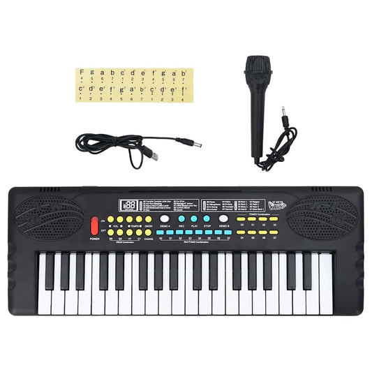 vidaXL Clavier de piano électrique 37 touches et microphone d'enfants