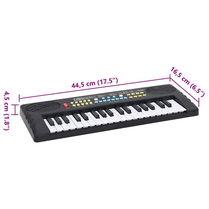 vidaXL Clavier de piano électrique 37 touches et microphone d'enfants
