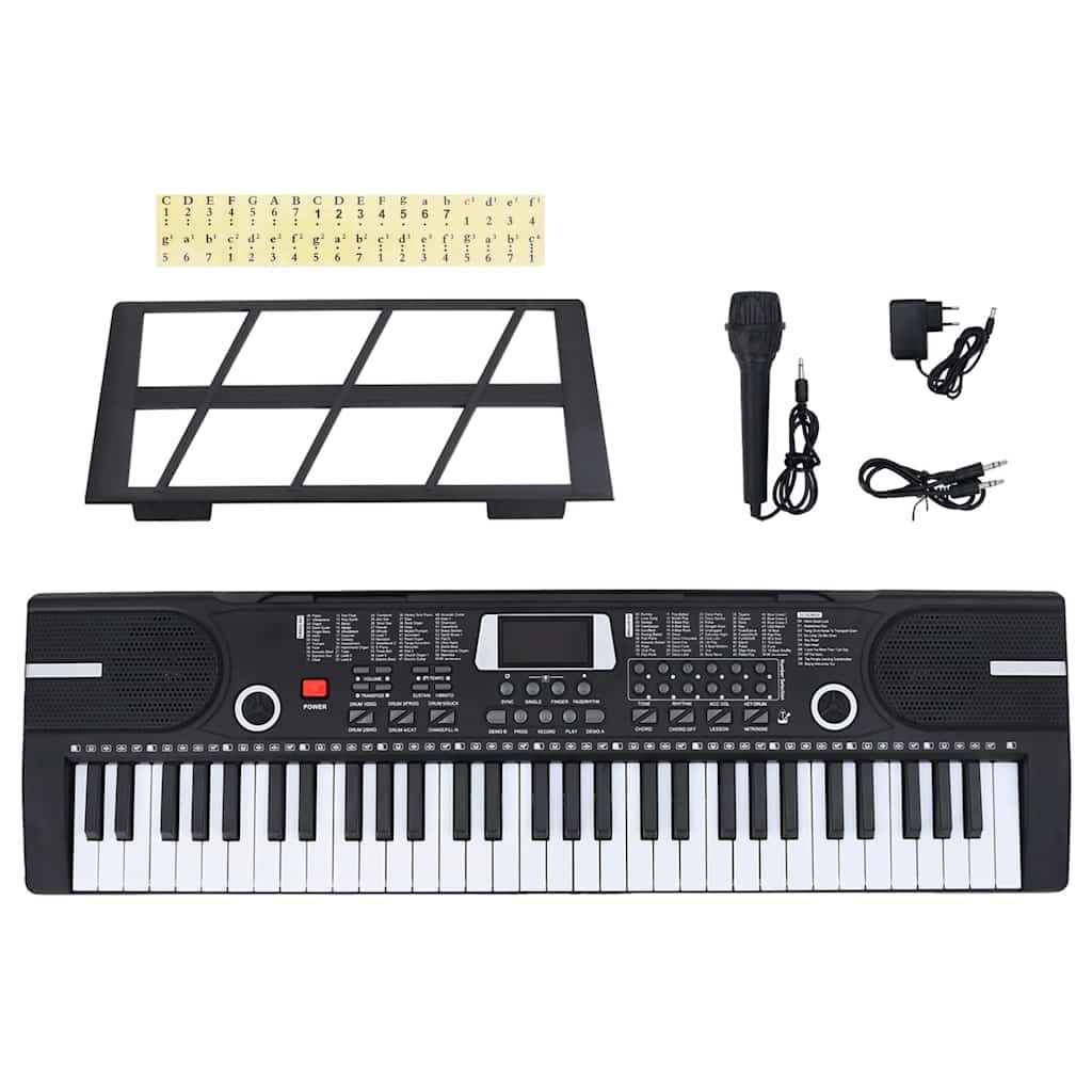 vidaXL Clavier de piano électrique 61 touches et pupitre pour enfants