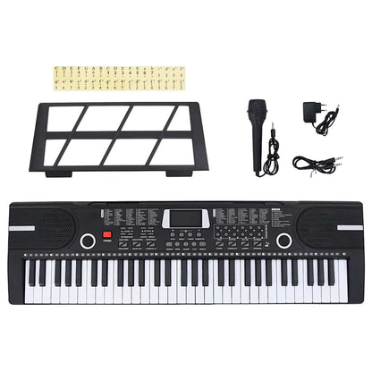 vidaXL Clavier de piano électrique 61 touches et pupitre pour enfants