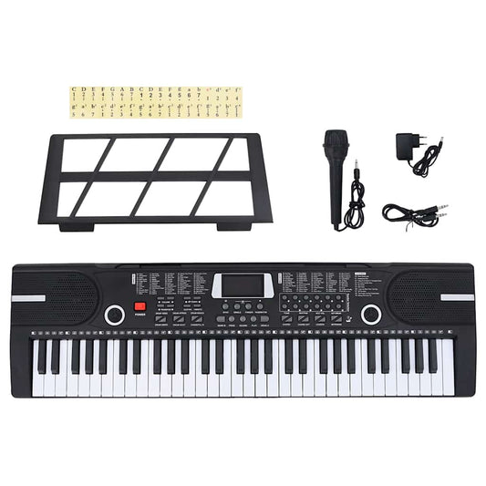 vidaXL Clavier de piano électrique 61 touches et pupitre pour enfants