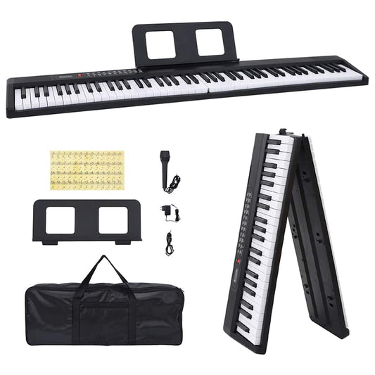 vidaXL Clavier de piano électrique 88 touches avec pupitre pliable
