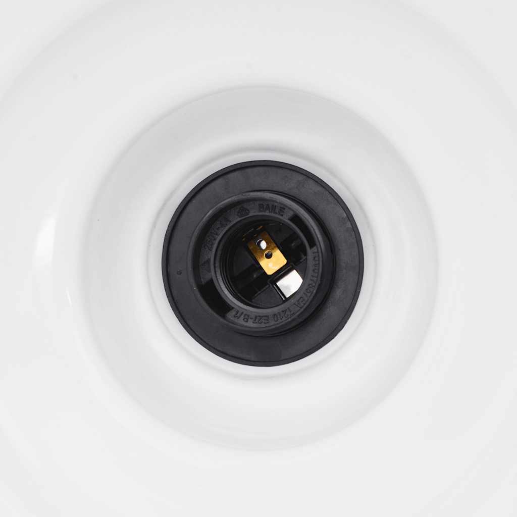vidaXL Lampe suspendue réglable hauteur E27 blanc brillant Ø31cm métal