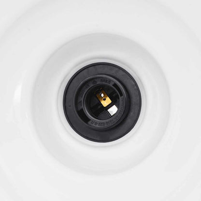 vidaXL Lampe suspendue réglable hauteur E27 blanc brillant Ø31cm métal