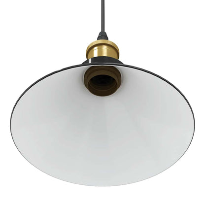 vidaXL Lampe suspendue réglable hauteur E27 noir brillant Ø22 cm métal