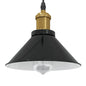 vidaXL Lampe suspendue réglable hauteur E27 noir brillant Ø22 cm métal