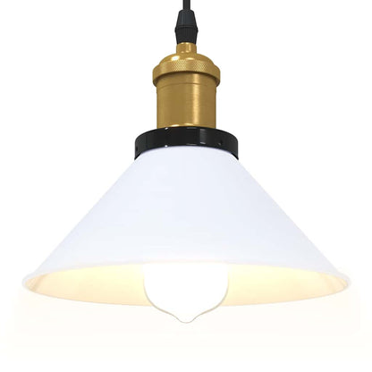 vidaXL Lampe suspendue réglable hauteur E27 blanc brillant Ø22cm métal