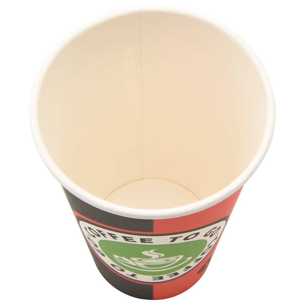 vidaXL Tasses à café en papier 1000 pcs 16oz 400ml rouge et noir