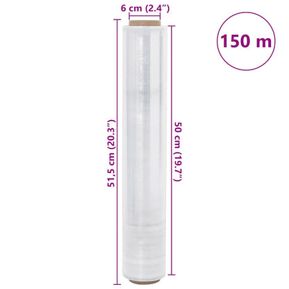 vidaXL Film étirable 2 pcs transparent 17 μm 50 cm x 150 m