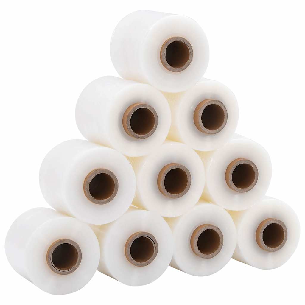 vidaXL Films étirables 10 pcs transparent 23 μm 10 cm x 300 m
