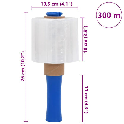 vidaXL Films étirables 10 pcs transparent 23 μm 10 cm x 300 m