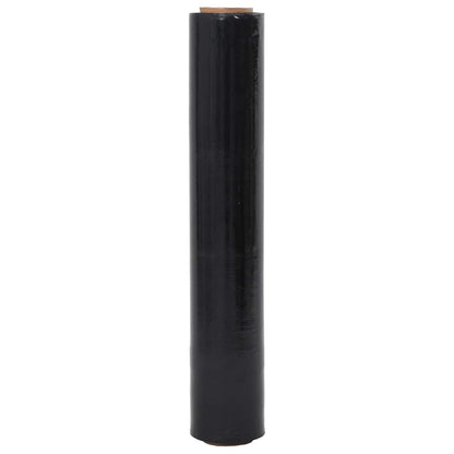 vidaXL Film étirable 2 pcs noir 23 μm 50 cm x 300 m