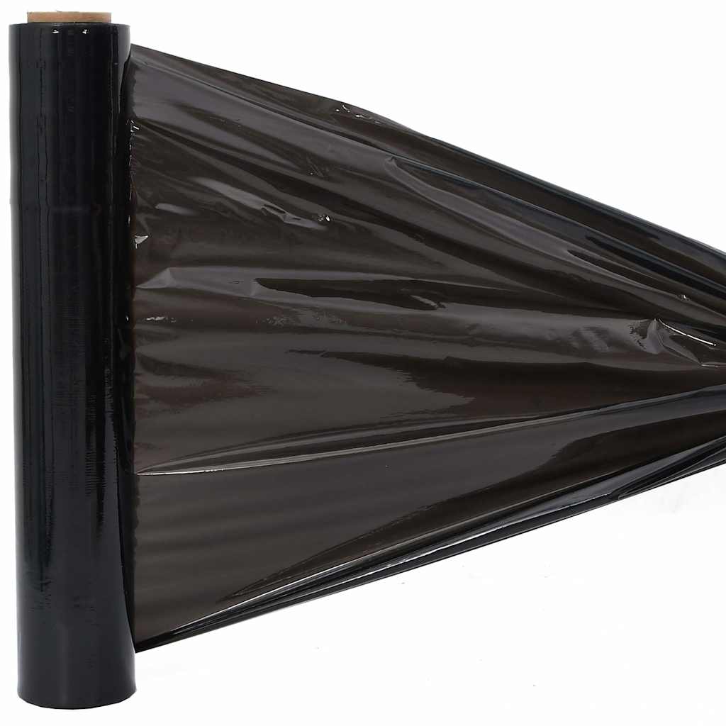 vidaXL Film étirable 2 pcs noir 17 μm 50 cm x 300 m