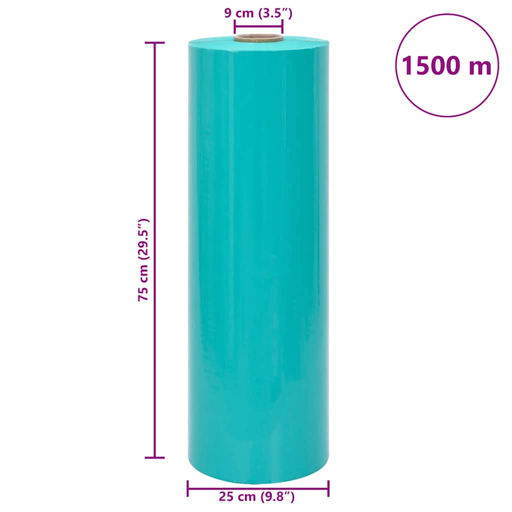 vidaXL Film étirable agricole vert 25 µm 75 cm x 1500 m