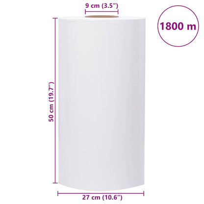 vidaXL Film étirable agricole blanc 25 µm 50 cm x 1800 m
