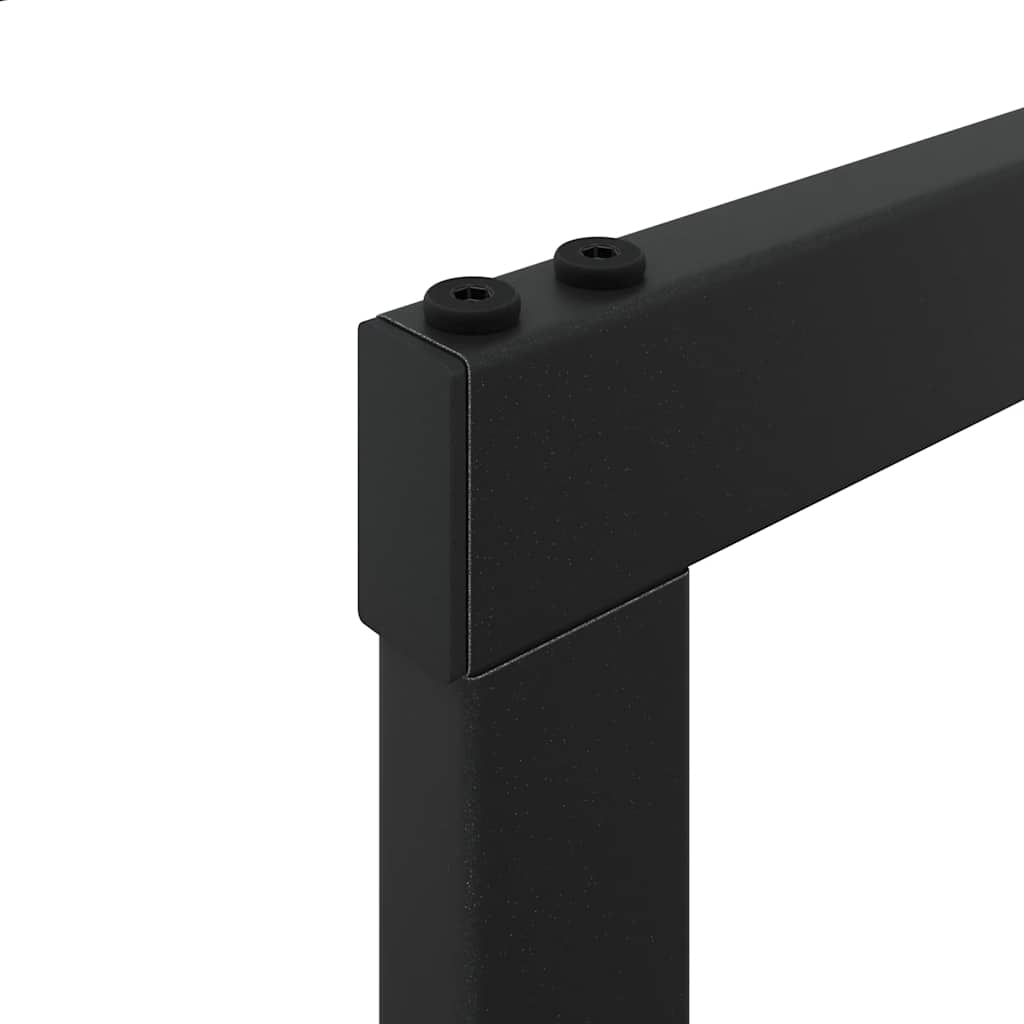 vidaXL Portant de bois de chauffage noir 110x30x61 cm acier