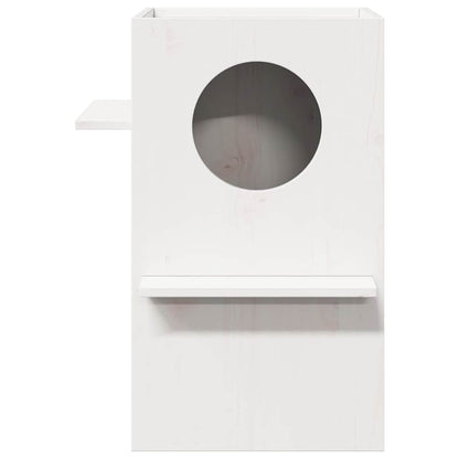 vidaXL Maison pour chat blanc 43x43x60 cm bois de pin massif