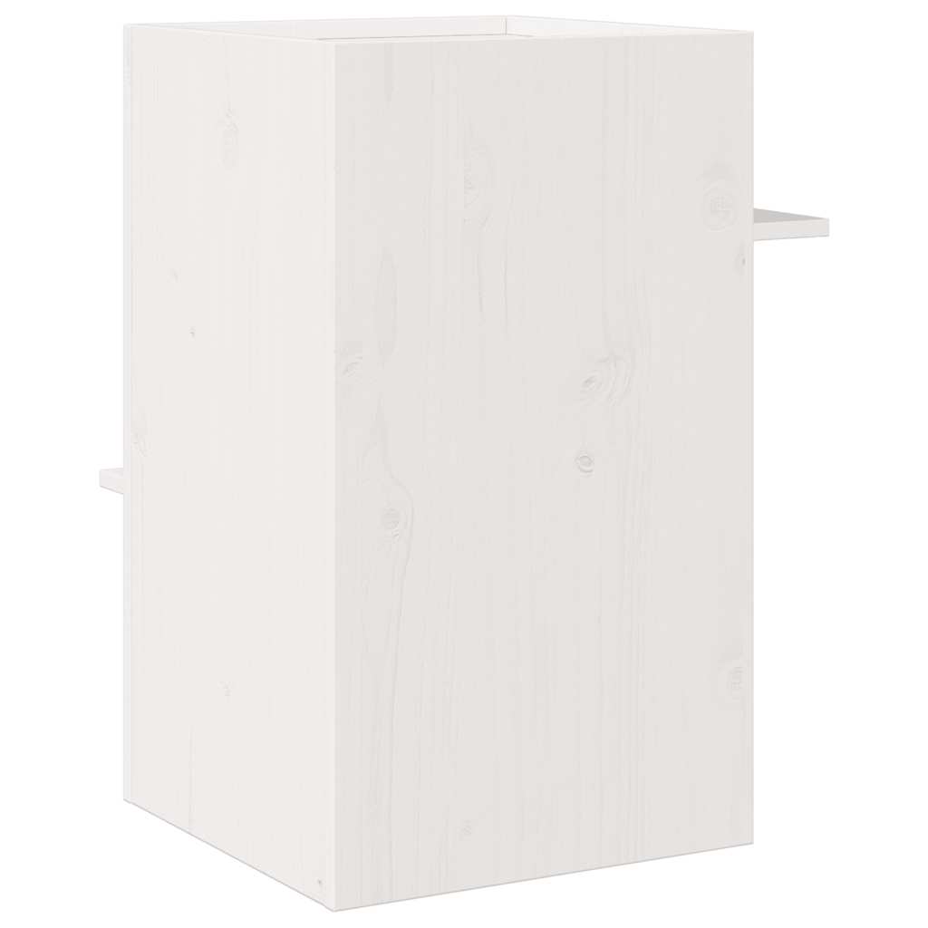 vidaXL Maison pour chat blanc 43x43x60 cm bois de pin massif