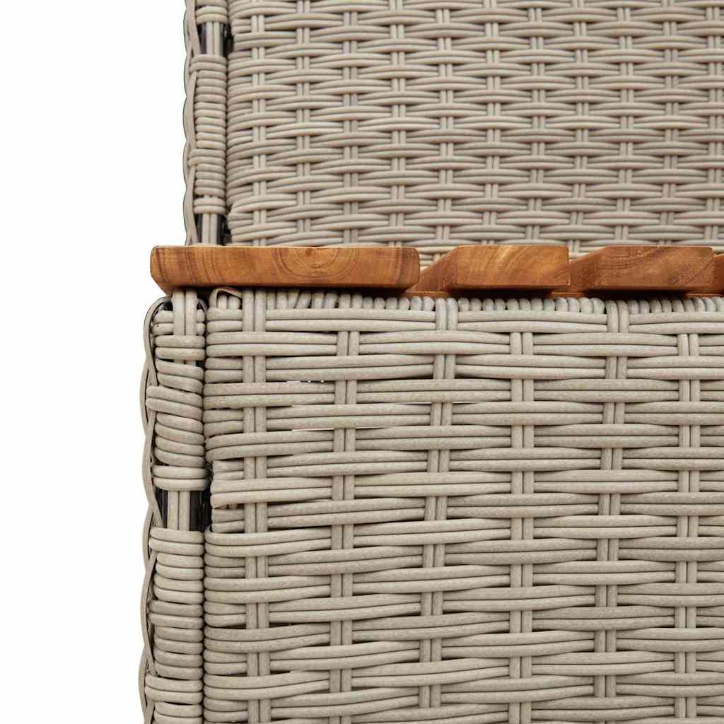 VidaXL Marche bain à remous gris clair 50x50x50,5 cm acacia massif