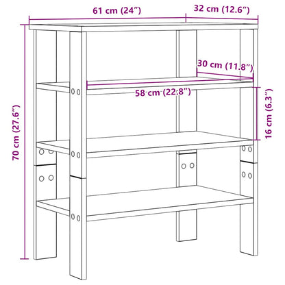 vidaXL Étagère à chaussures sonoma gris 61x32x70 cm bois d'ingénierie