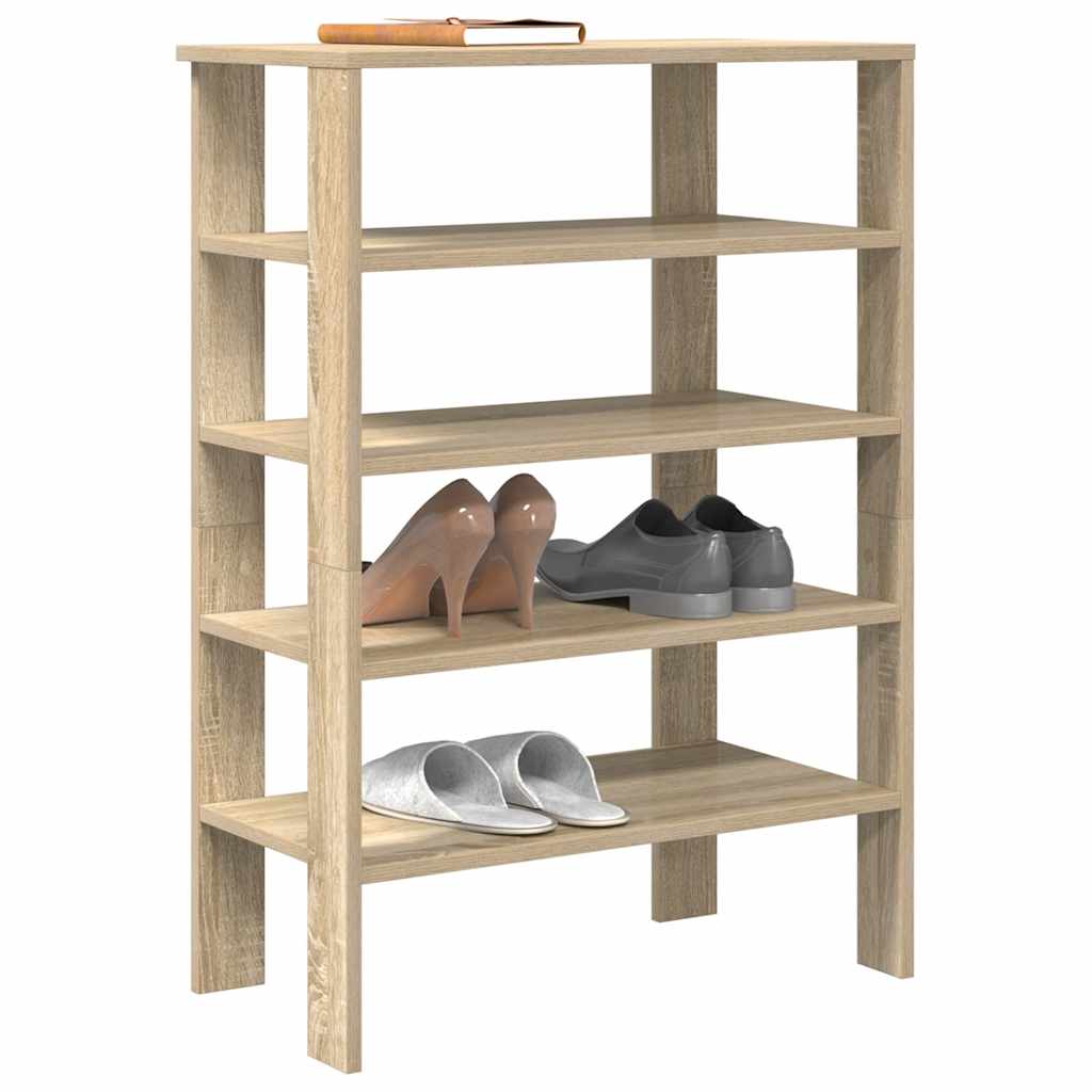 vidaXL Étagère à chaussures chêne sonoma 61x32x87,5 cm bois ingénierie