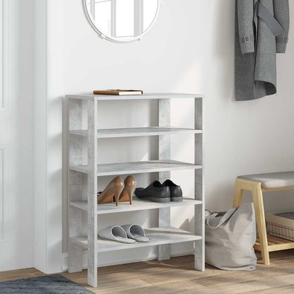 vidaXL Étagère à chaussures gris béton 61x32x87,5 cm bois d'ingénierie