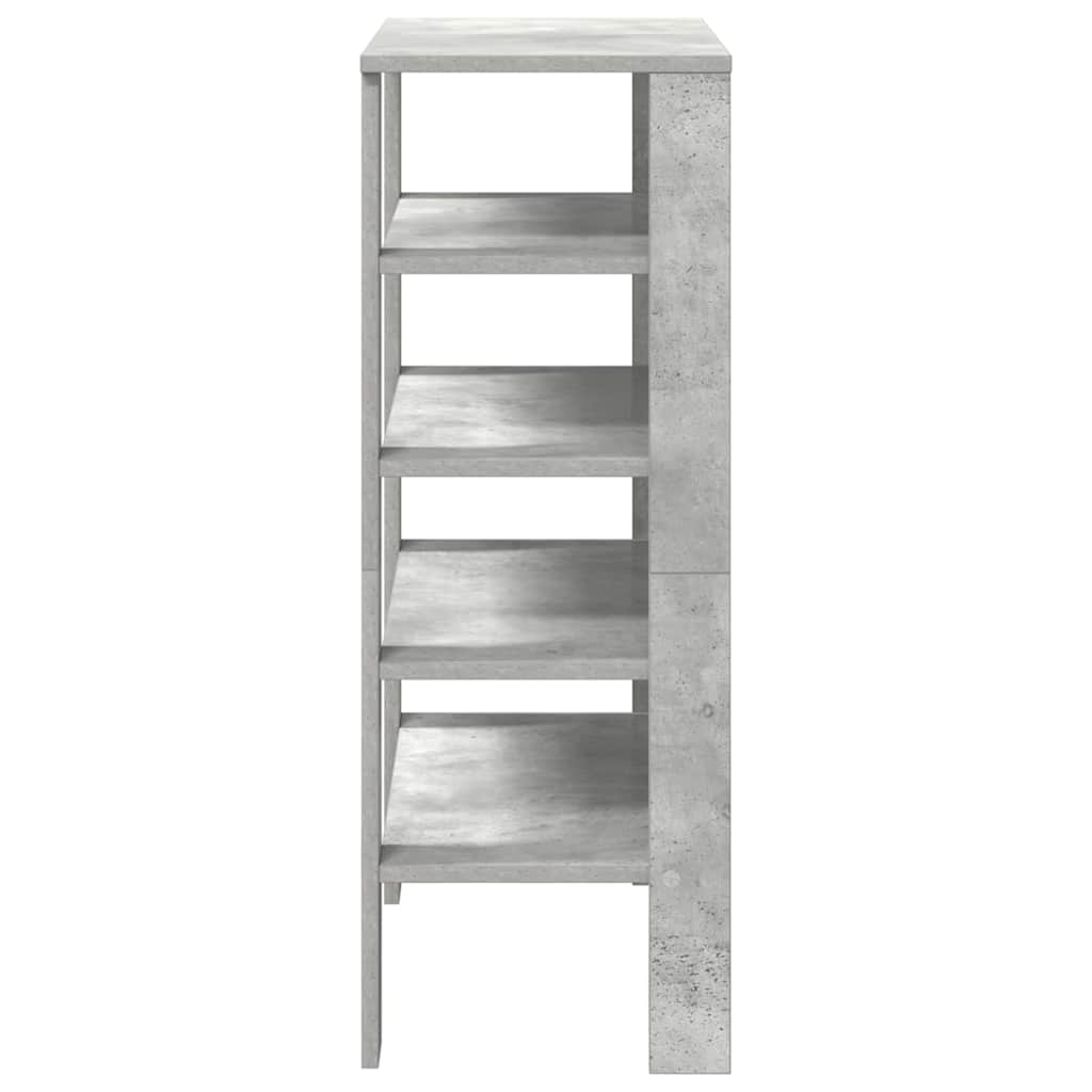 vidaXL Étagère à chaussures gris béton 61x32x87,5 cm bois d'ingénierie