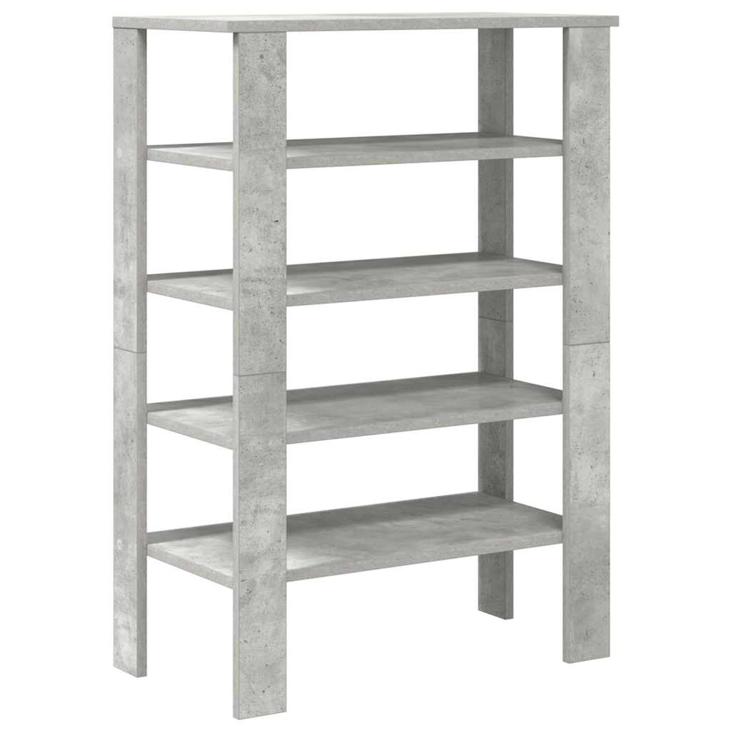 vidaXL Étagère à chaussures gris béton 61x32x87,5 cm bois d'ingénierie