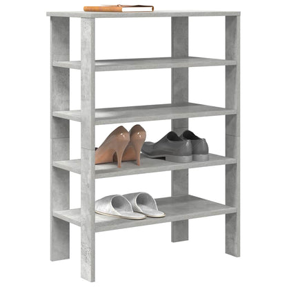 vidaXL Étagère à chaussures gris béton 61x32x87,5 cm bois d'ingénierie