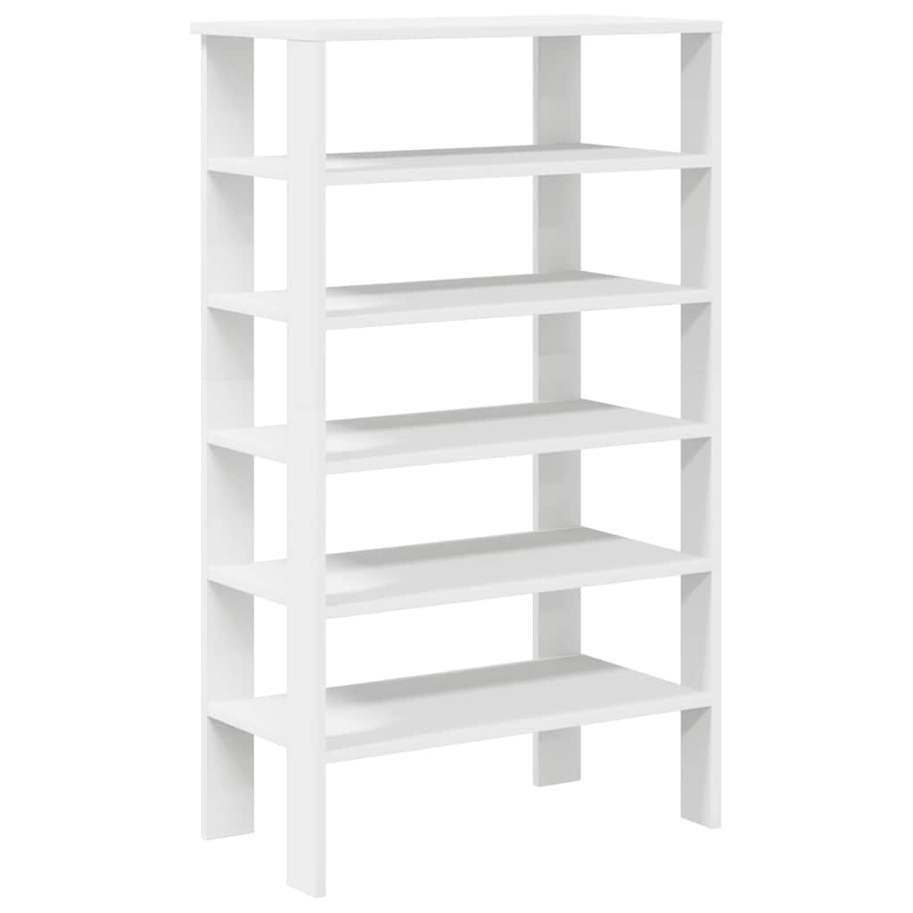 vidaXL Étagère à chaussures blanc 61x32x105 cm bois d'ingénierie