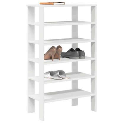 vidaXL Étagère à chaussures blanc 61x32x105 cm bois d'ingénierie
