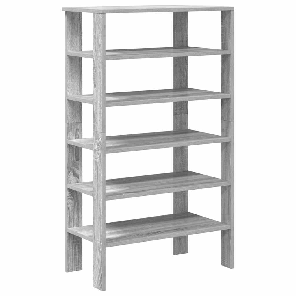 vidaXL Étagère à chaussures sonoma gris 61x32x105 cm bois ingénierie