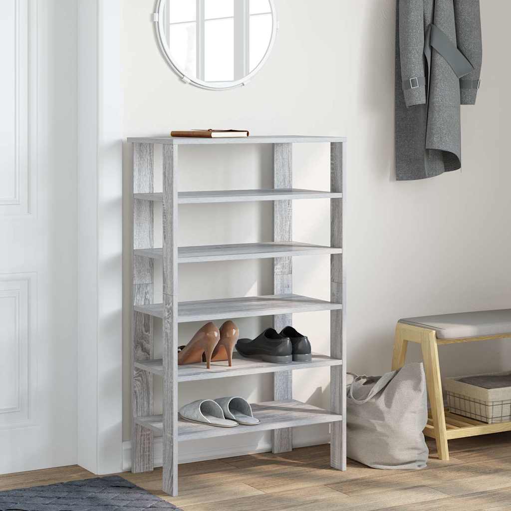 vidaXL Étagère à chaussures sonoma gris 61x32x105 cm bois ingénierie