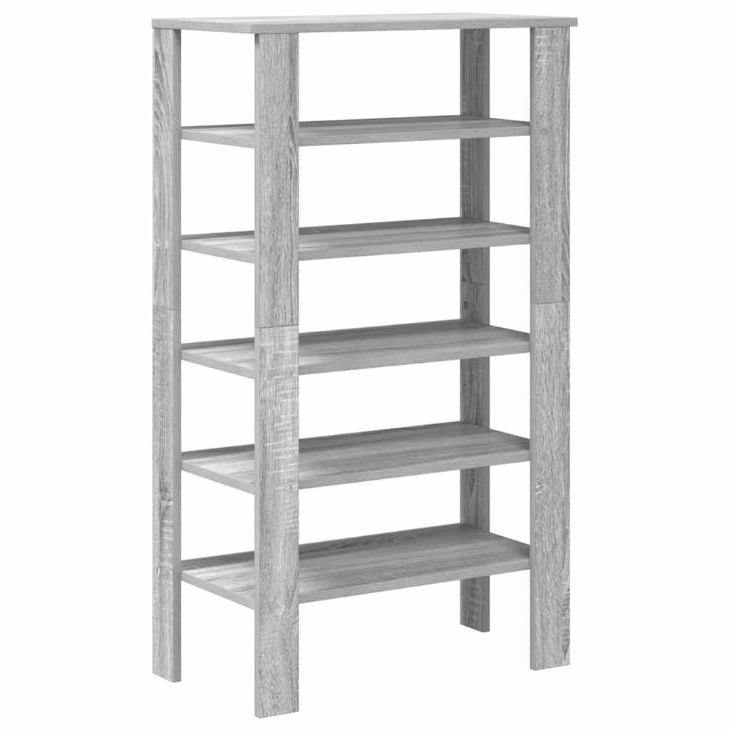 vidaXL Étagère à chaussures sonoma gris 61x32x105 cm bois ingénierie