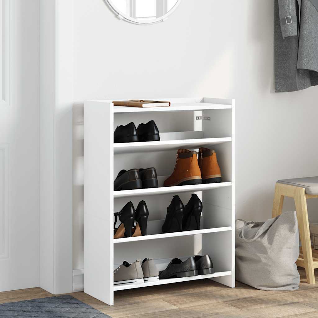 vidaXL Étagère à chaussures blanc 80x25x61,5 cm bois d'ingénierie