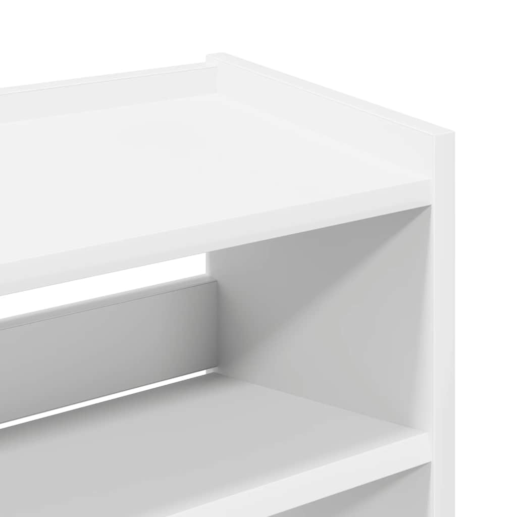 vidaXL Étagère à chaussures blanc 80x25x61,5 cm bois d'ingénierie