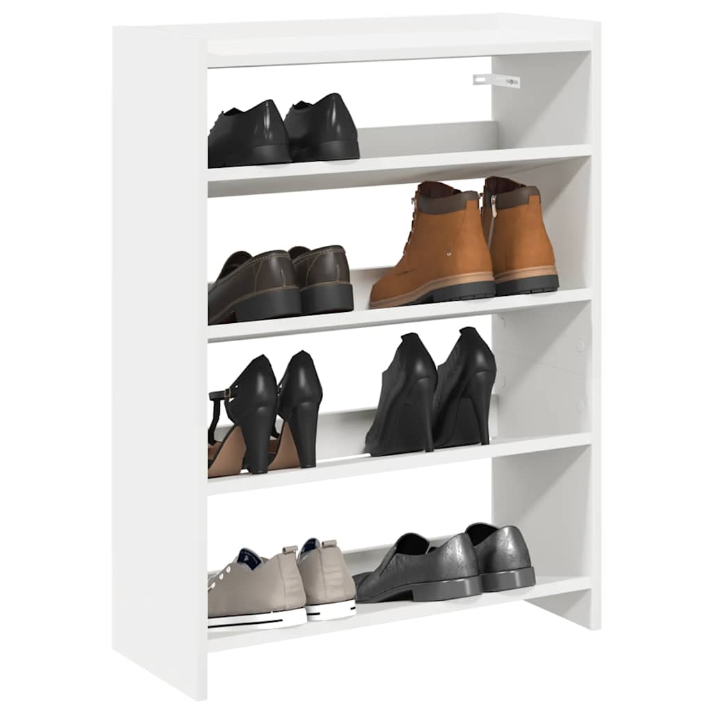 vidaXL Étagère à chaussures blanc 80x25x61,5 cm bois d'ingénierie