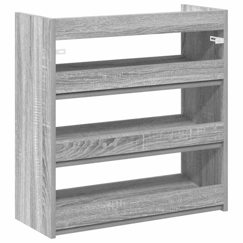 vidaXL Étagère à chaussures sonoma gris 60x25x62 cm bois d'ingénierie