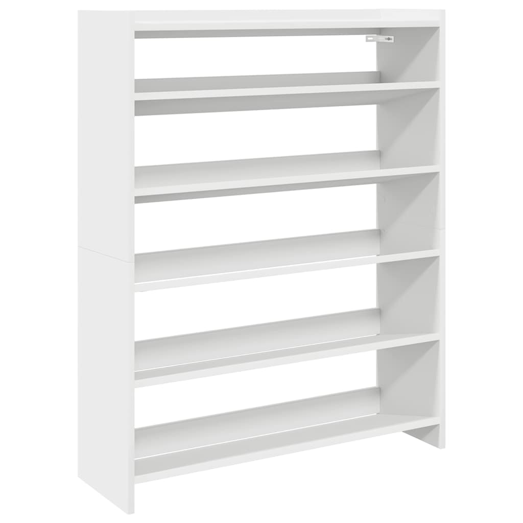 vidaXL Étagère à chaussures blanc 80x25x100 cm bois d'ingénierie