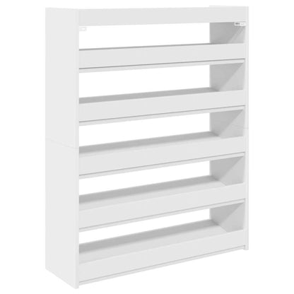 vidaXL Étagère à chaussures blanc 80x25x100 cm bois d'ingénierie