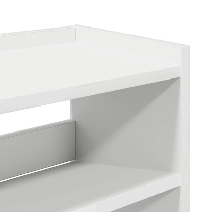 vidaXL Étagère à chaussures blanc 80x25x100 cm bois d'ingénierie
