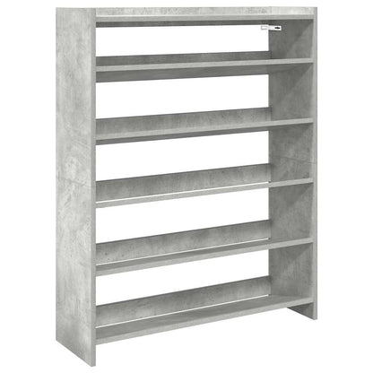 vidaXL Étagère à chaussures gris béton 80x25x100 cm bois d'ingénierie